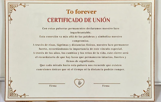 Certificado de unión Gratis