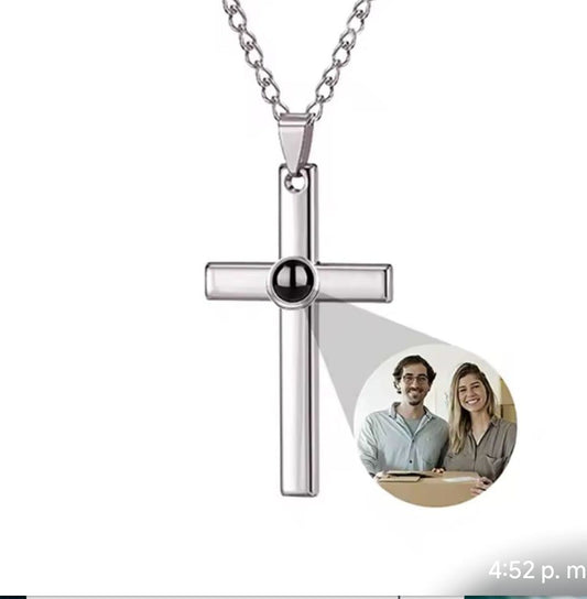 Collar con cruz para caballero